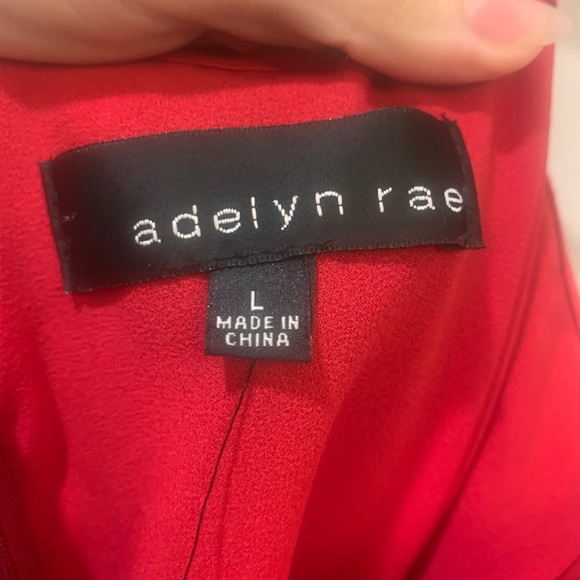 Adelyn Rae Red One Shoulder Jumpsuit - Picture 3 of 4